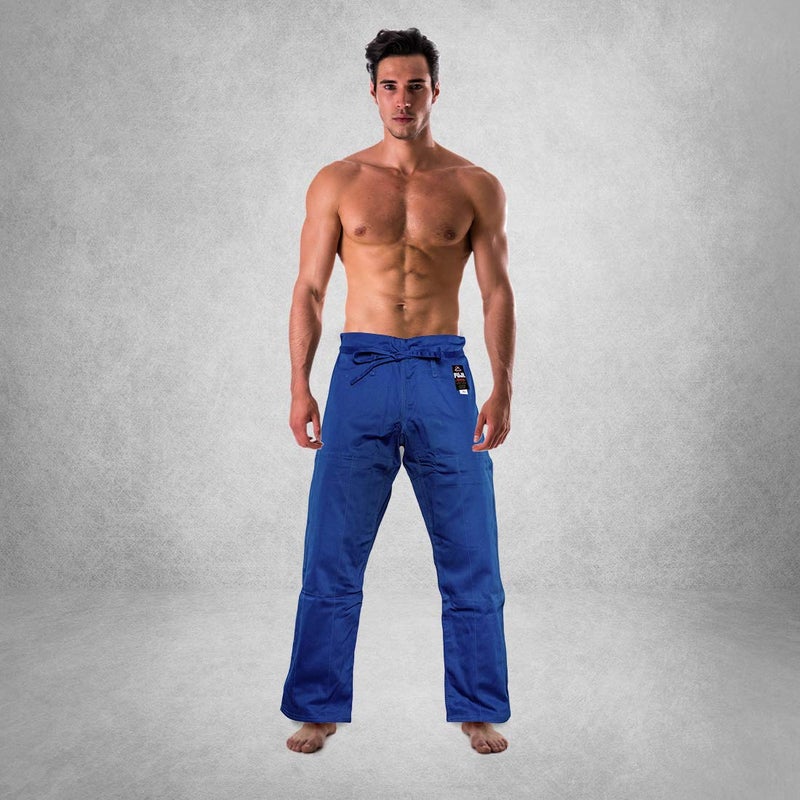 FUJI Sports Brazilian Jiu-Jitsu Gi Pants â€“ Adult BJJ Pants, Flat Drawstring, Reinforced Cotton, For Training & Competition, Blue, Size, A2 - Image 5